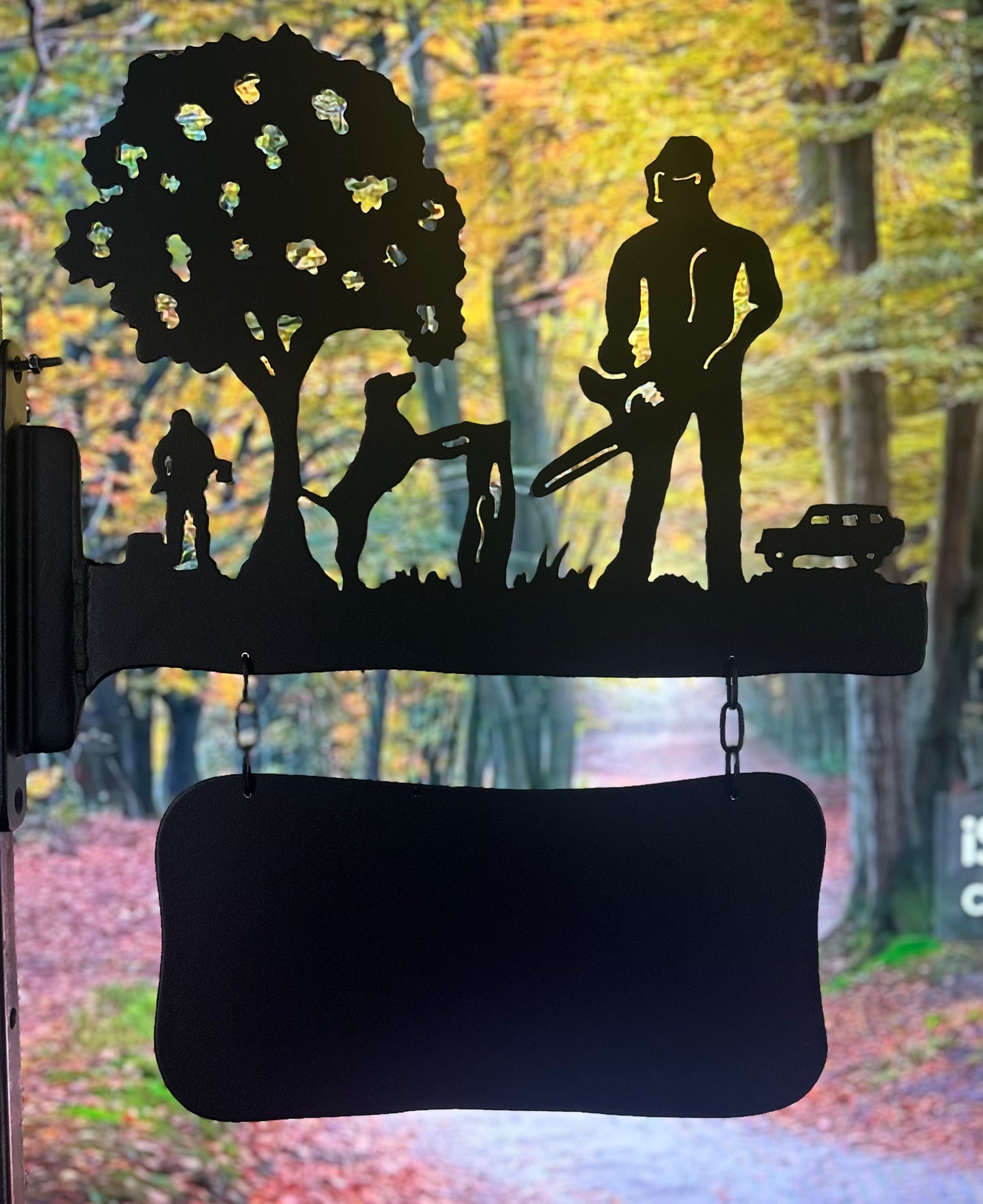 Jacht naambord "Boswachter tafereel"