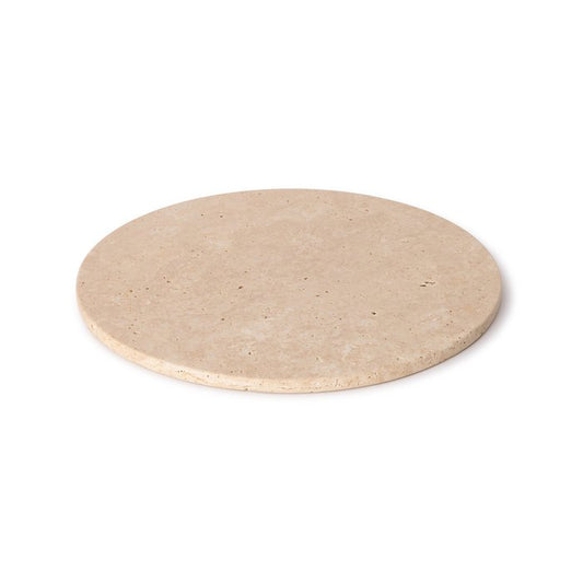 Travertine dienblad rond