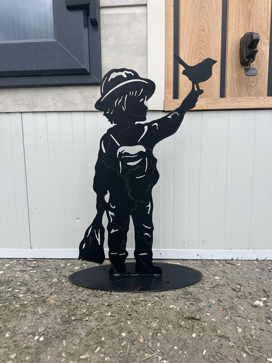 Jongen met vogeltje